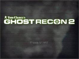 Title screen of Tom Clancy's Ghost Recon 2 on the Nintendo GameCube.