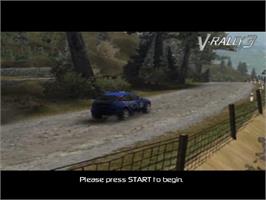 Title screen of V-Rally 3 on the Nintendo GameCube.