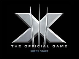 Title screen of X-men - The Official Game on the Nintendo GameCube.