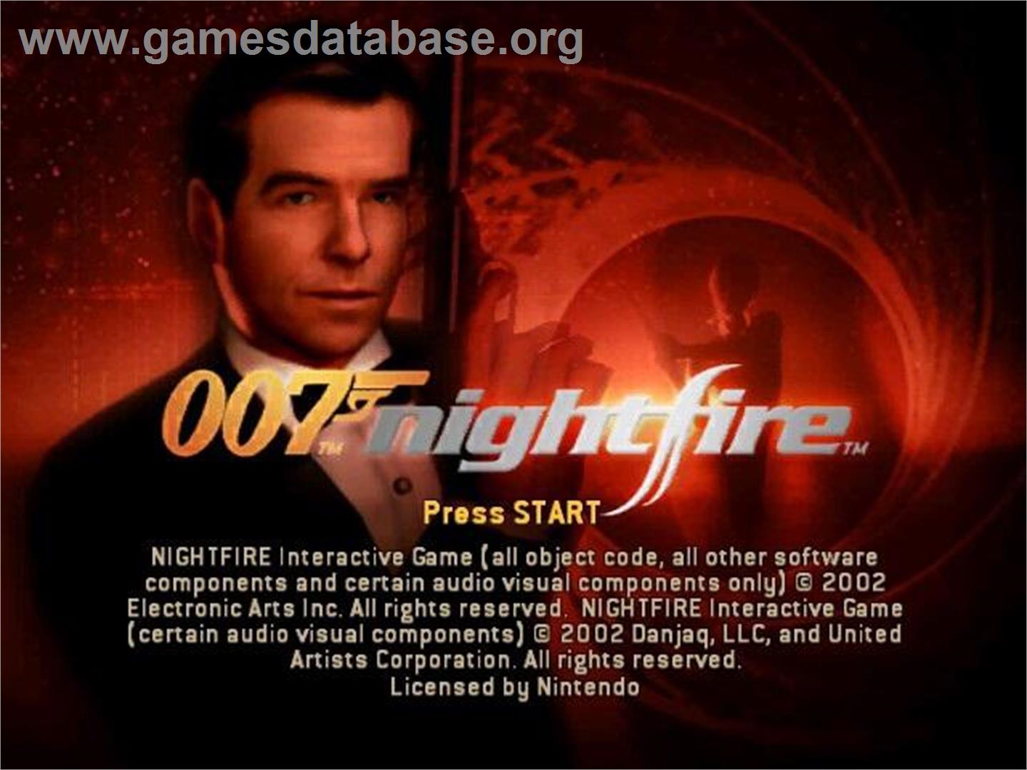 007: Nightfire - Nintendo GameCube - Artwork - Title Screen