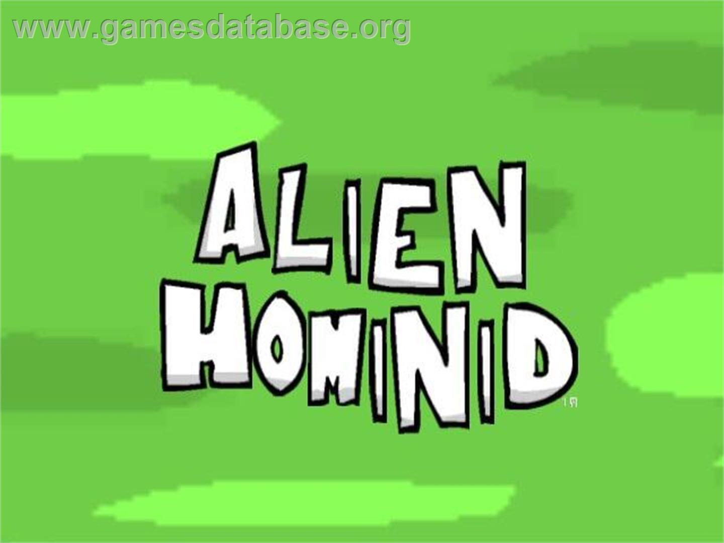 Alien Hominid - Nintendo GameCube - Artwork - Title Screen