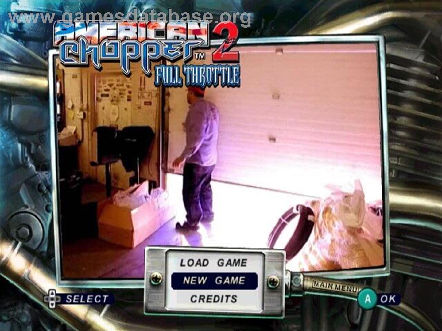 American Chopper 2: Full Throttle - Nintendo GameCube - Artwork - Title Screen