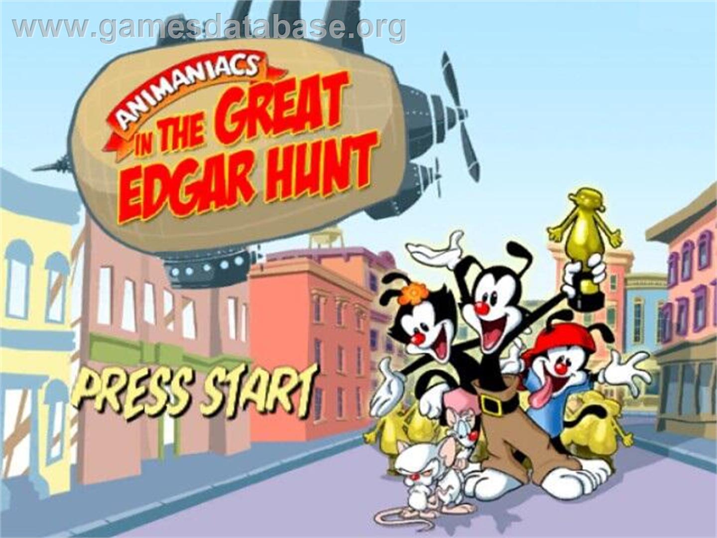 Animaniacs - The Great Edgar Hunt - Nintendo GameCube - Artwork - Title Screen
