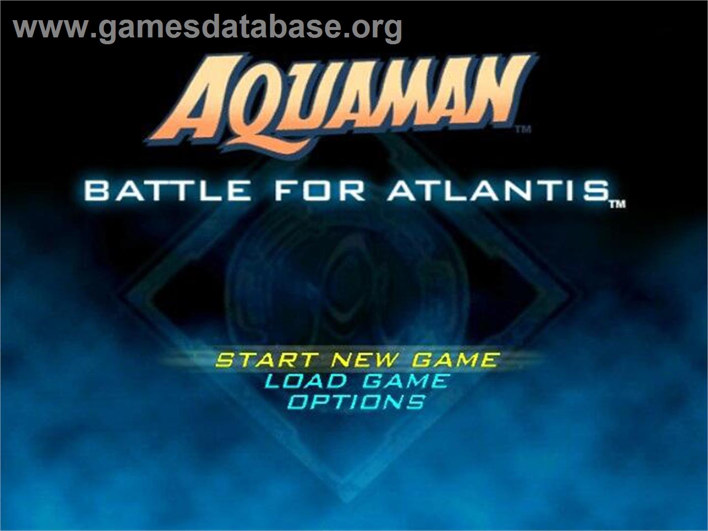 Aquaman: Battle for Atlantis - Nintendo GameCube - Artwork - Title Screen