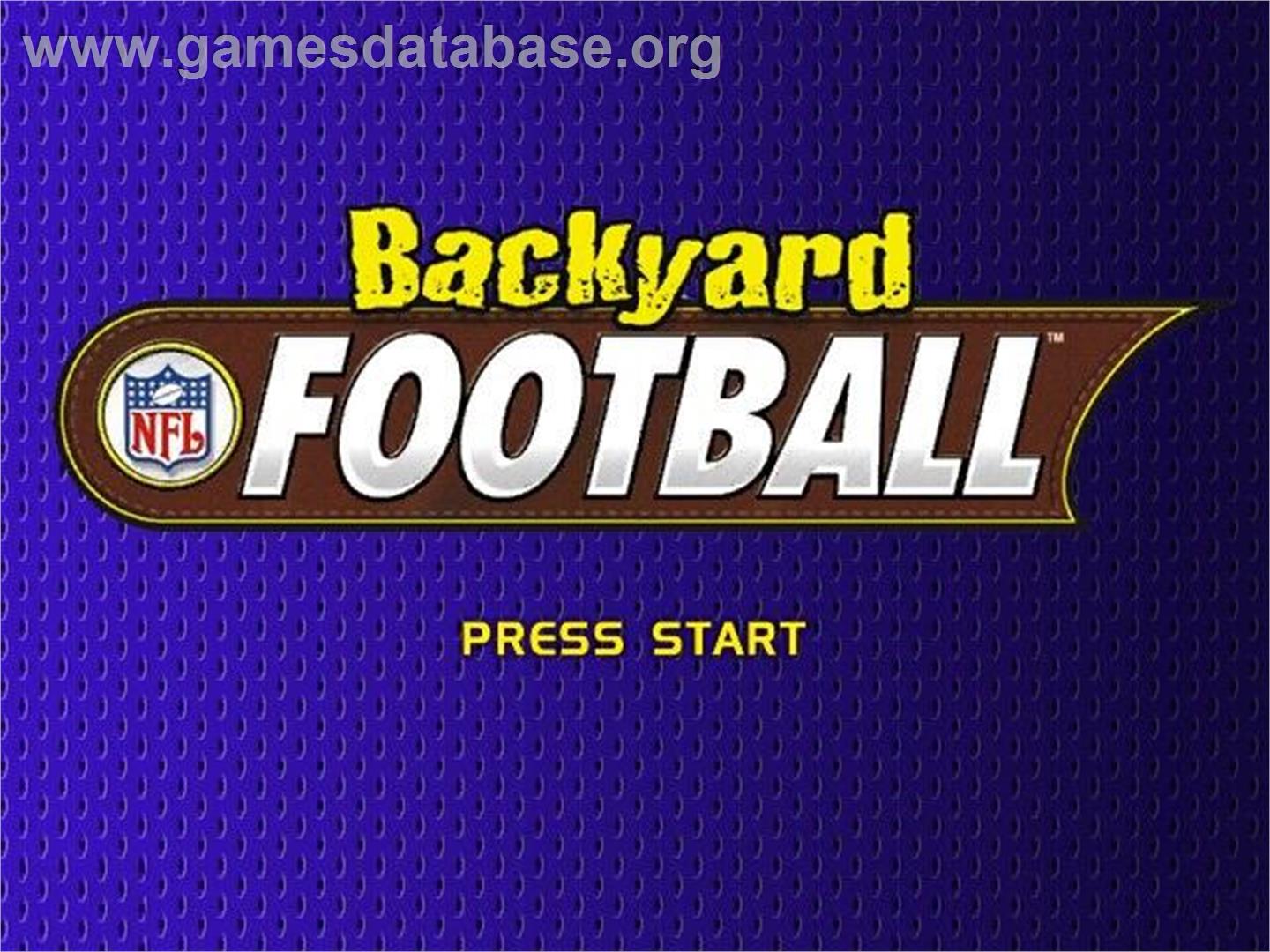 Backyard Football - Nintendo GameCube - Artwork - Title Screen