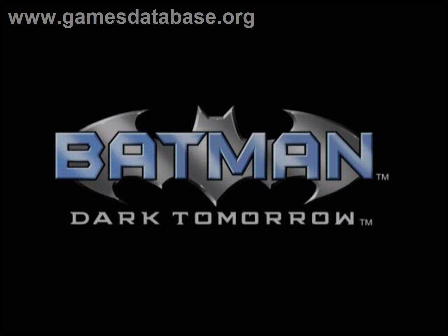 Batman - Dark Tomorrow - Nintendo GameCube - Artwork - Title Screen
