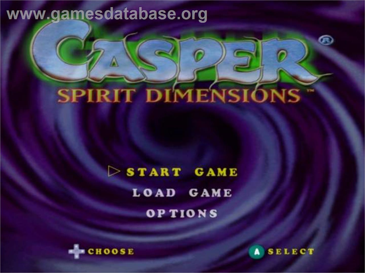 Casper: Spirit Dimensions - Nintendo GameCube - Artwork - Title Screen