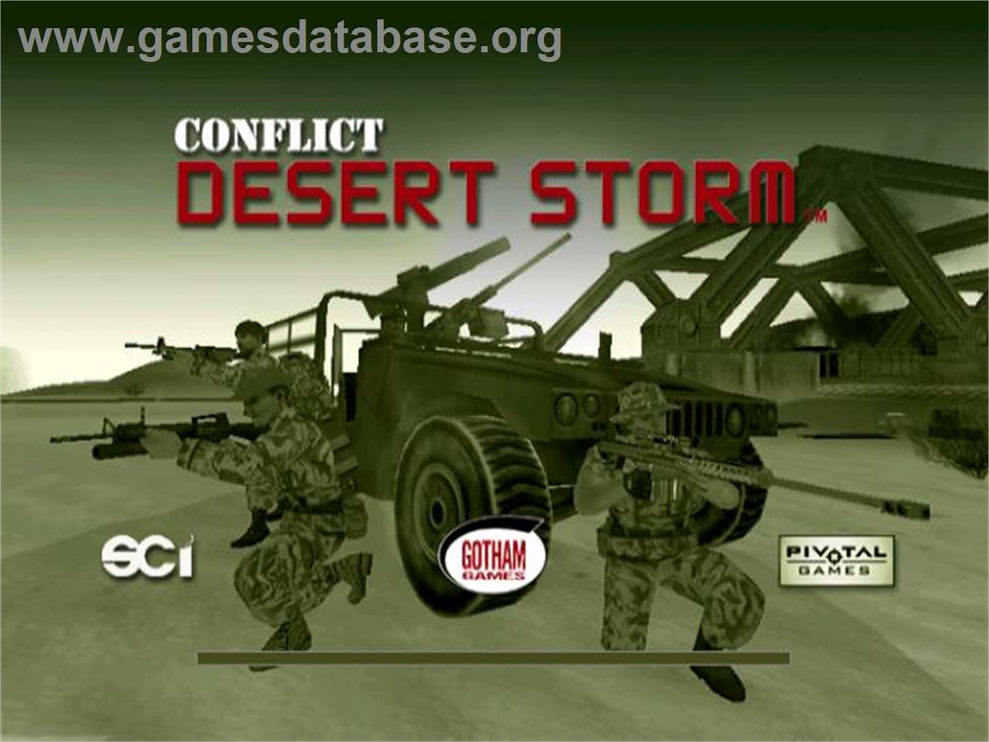 Conflict: Desert Storm - Nintendo GameCube - Artwork - Title Screen