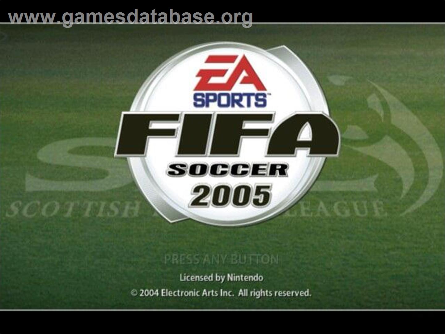 FIFA Football 2005 - Nintendo GameCube - Artwork - Title Screen
