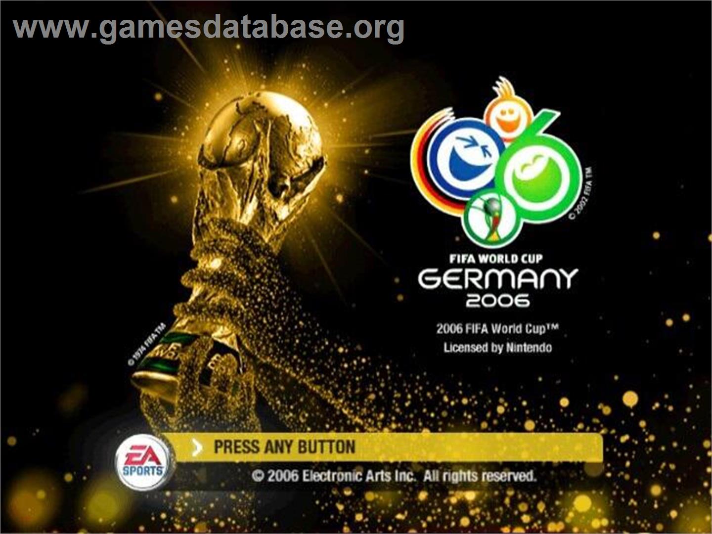 FIFA World Cup: Germany 2006 - Nintendo GameCube - Artwork - Title Screen
