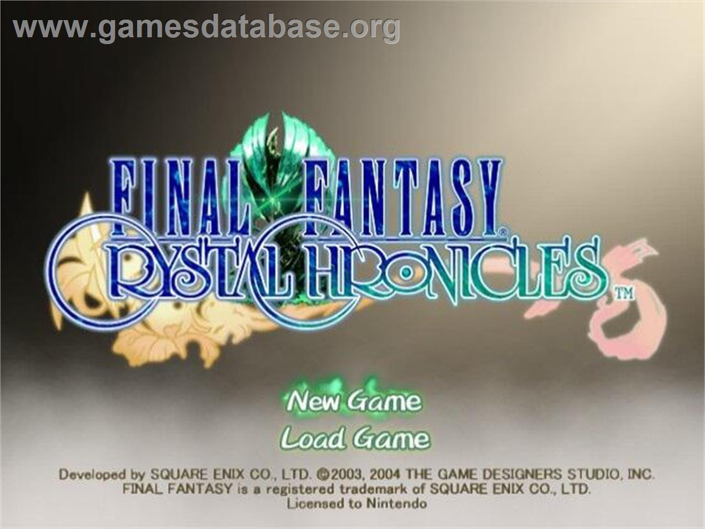 Final Fantasy: Crystal Chronicles - Nintendo GameCube - Artwork - Title Screen