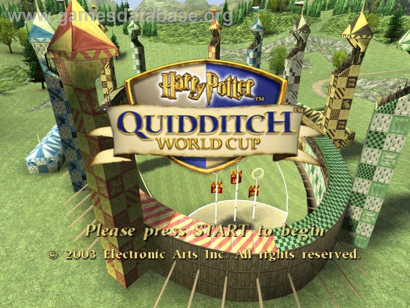 Harry Potter: Quidditch World Cup - Nintendo GameCube - Artwork - Title Screen