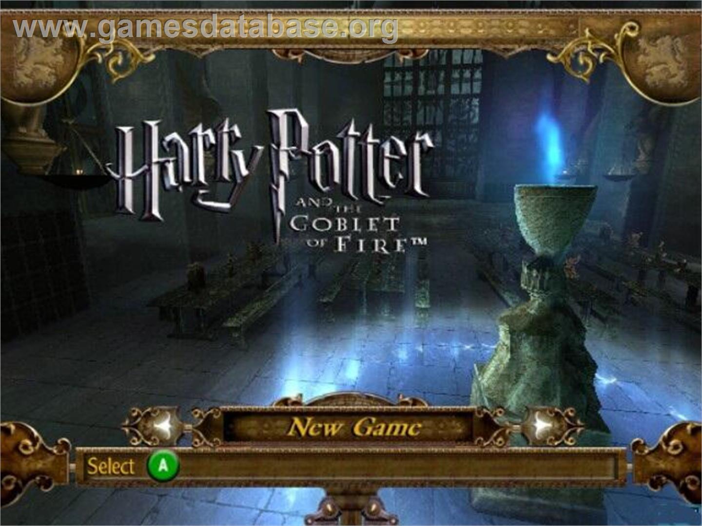 Harry Potter and the Goblet of Fire - Nintendo GameCube - Artwork - Title Screen