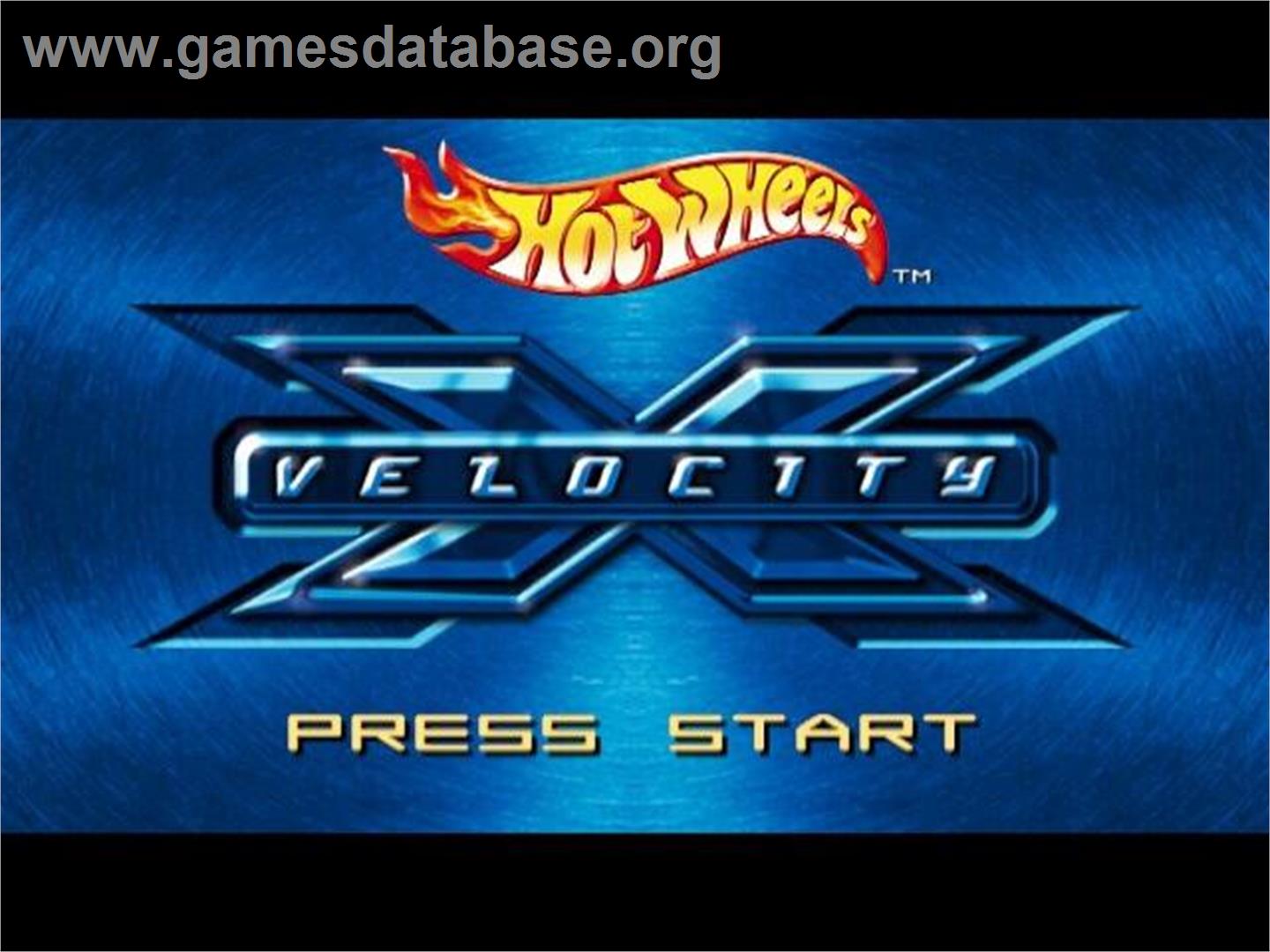 Hot Wheels - Velocity X - Nintendo GameCube - Artwork - Title Screen