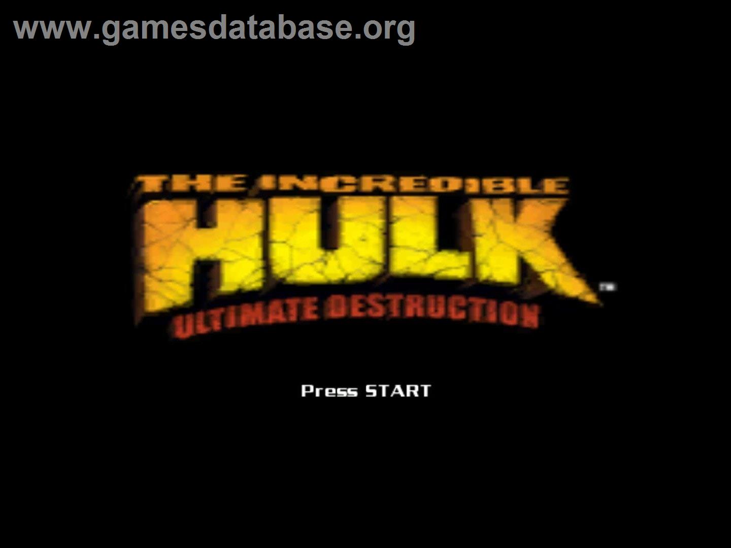 Incredible Hulk - Ultimate Destruction, The - Nintendo GameCube - Artwork - Title Screen