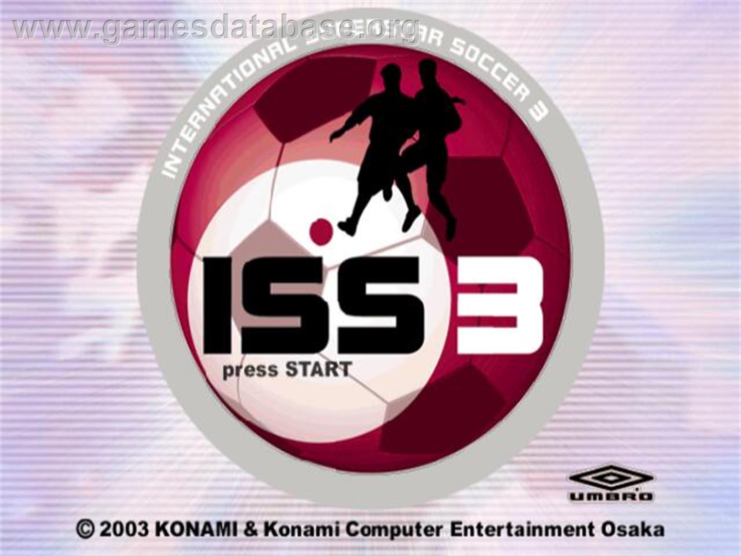 International Superstar Soccer 3 - Nintendo GameCube - Artwork - Title Screen