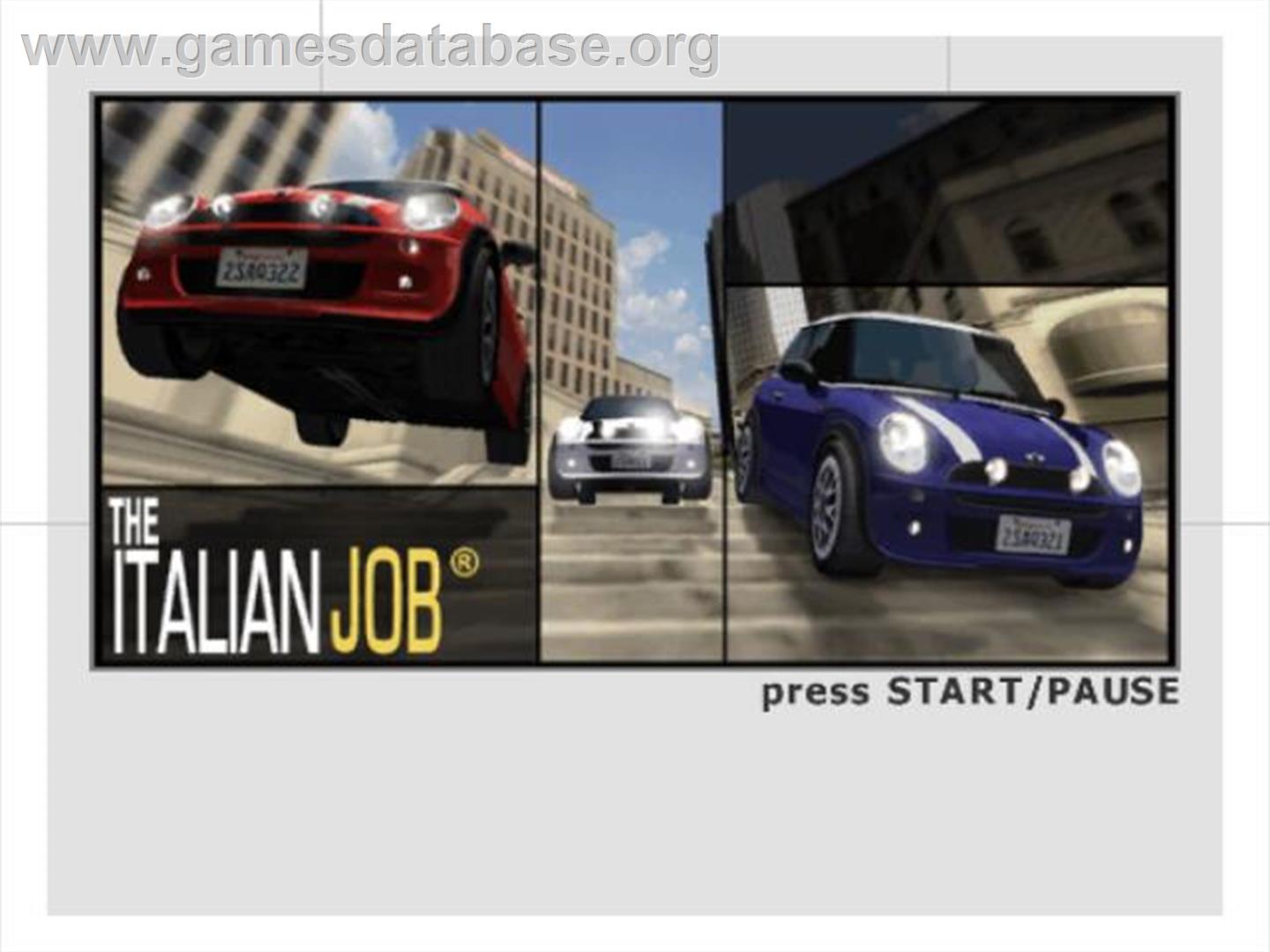 Italian Job - Nintendo GameCube - Artwork - Title Screen
