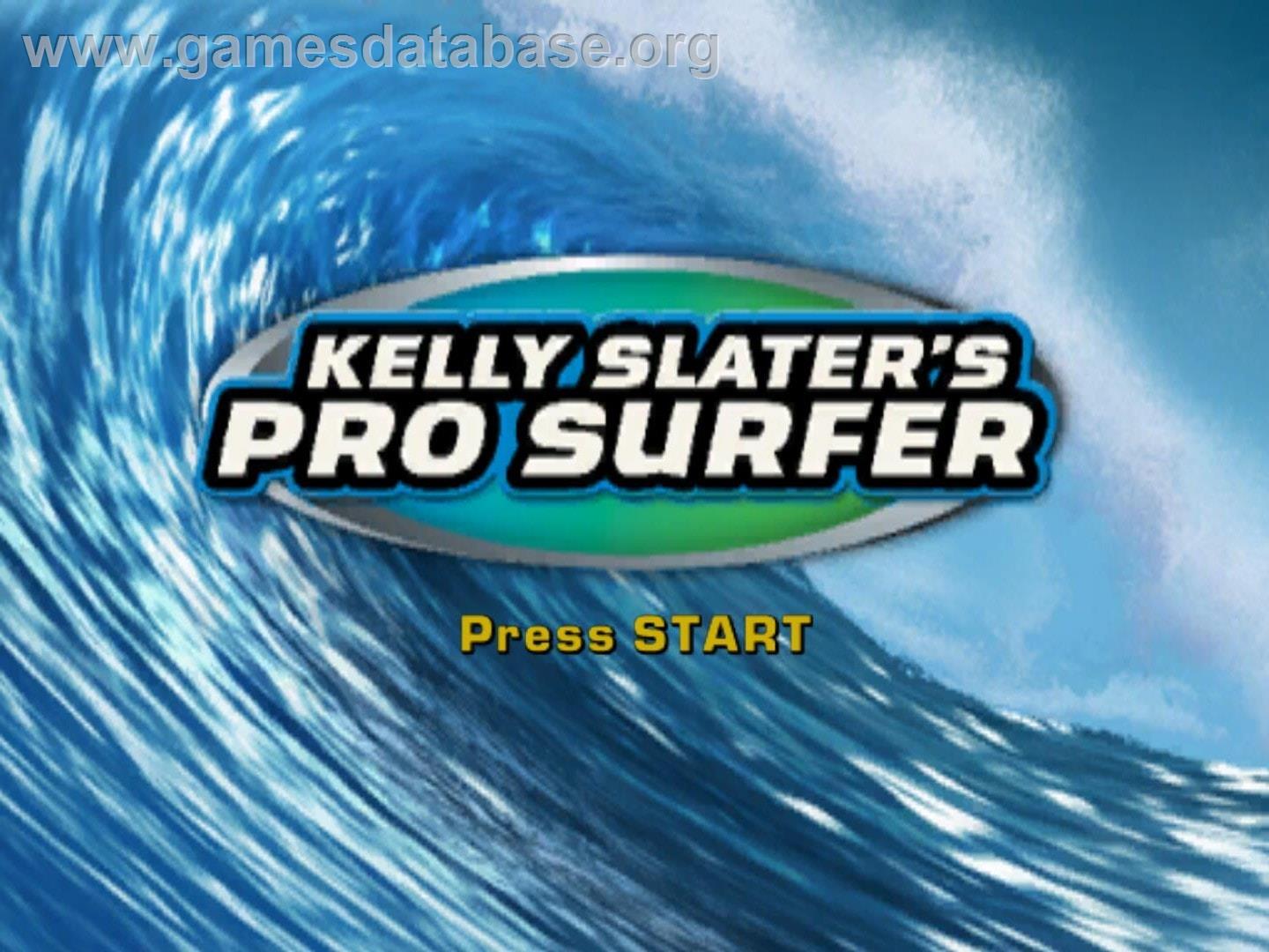 Kelly Slater's Pro Surfer - Nintendo GameCube - Artwork - Title Screen
