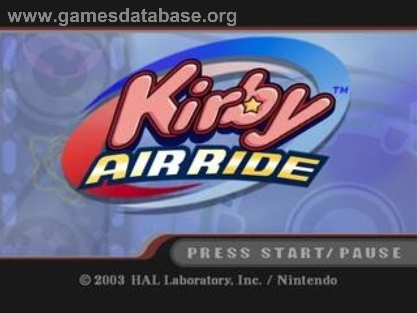 Kirby Air Ride - Nintendo GameCube - Artwork - Title Screen