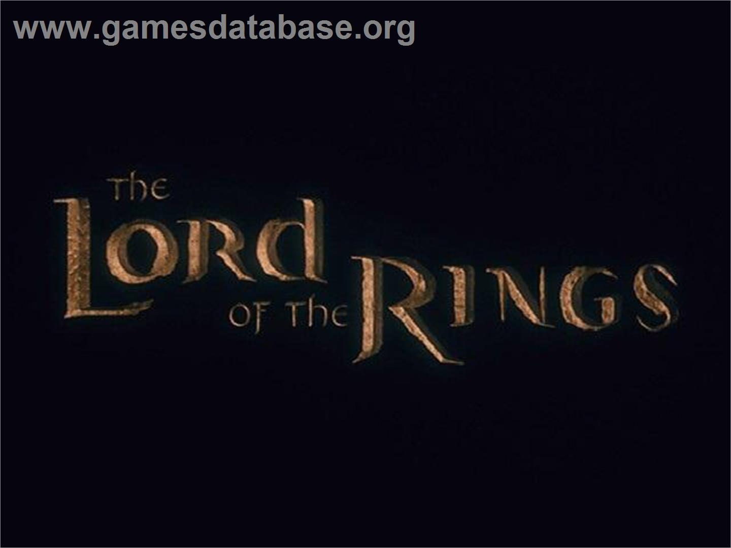 Lord Of The Rings The Two Towers - Nintendo GameCube - Artwork - Title Screen