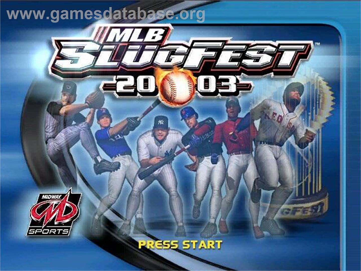 MLB SlugFest 20-03 - Nintendo GameCube - Artwork - Title Screen