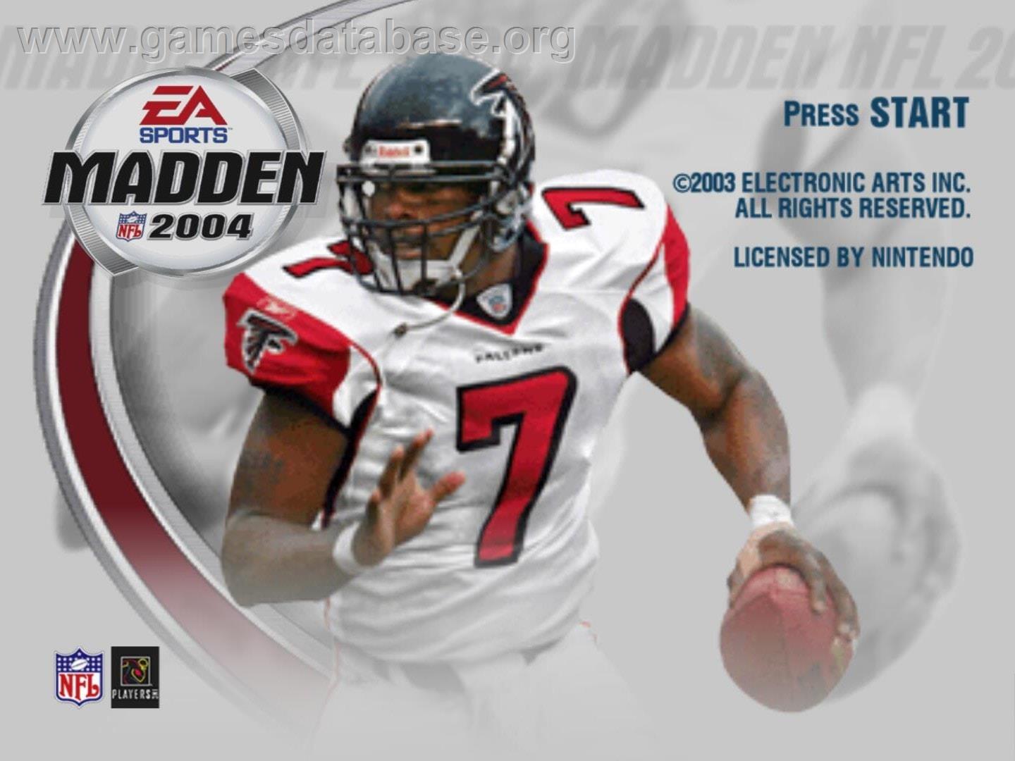 Madden NFL 2004 - Nintendo GameCube - Artwork - Title Screen