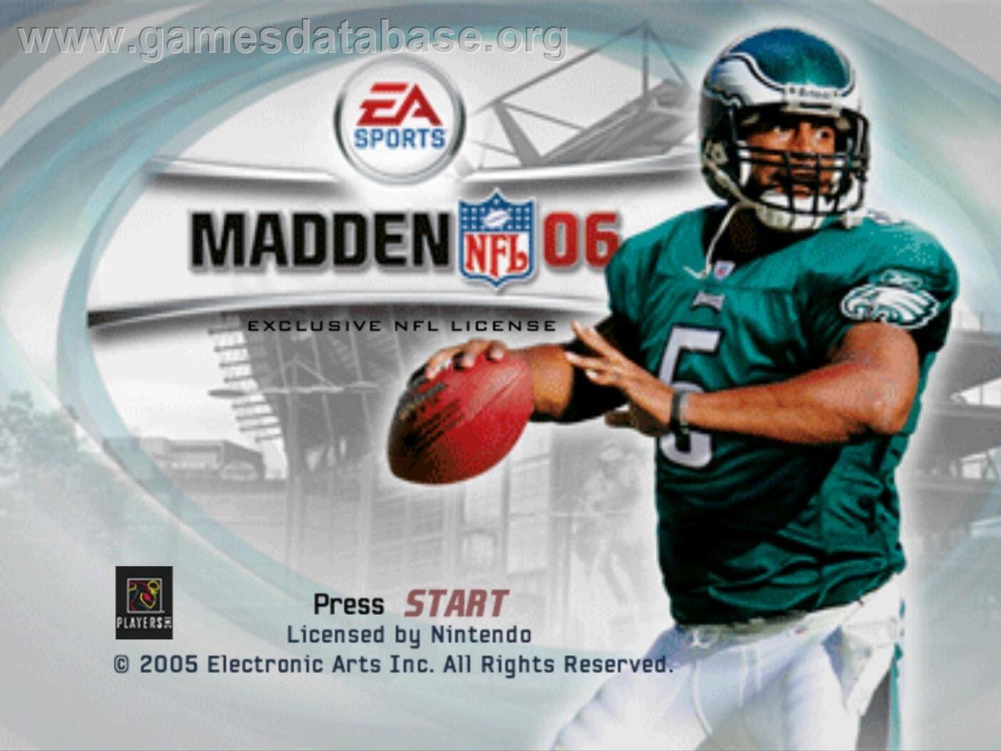 Madden Nfl 06 - Nintendo GameCube - Artwork - Title Screen