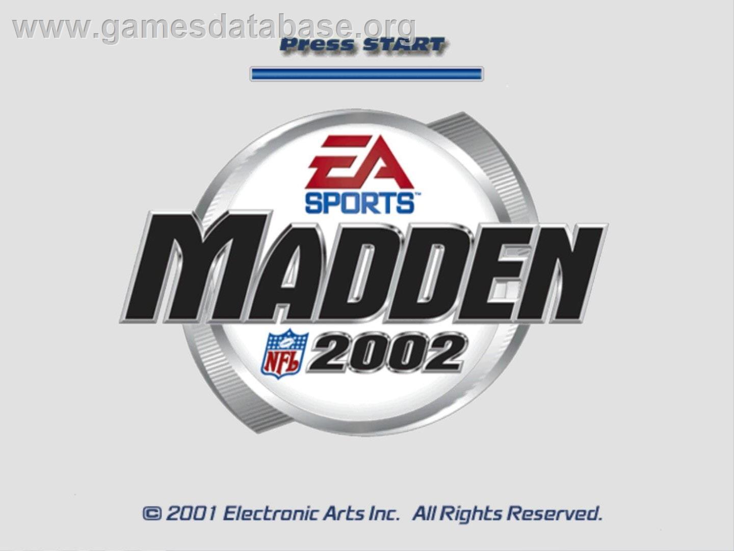 Madden Nfl 2002 - Nintendo GameCube - Artwork - Title Screen