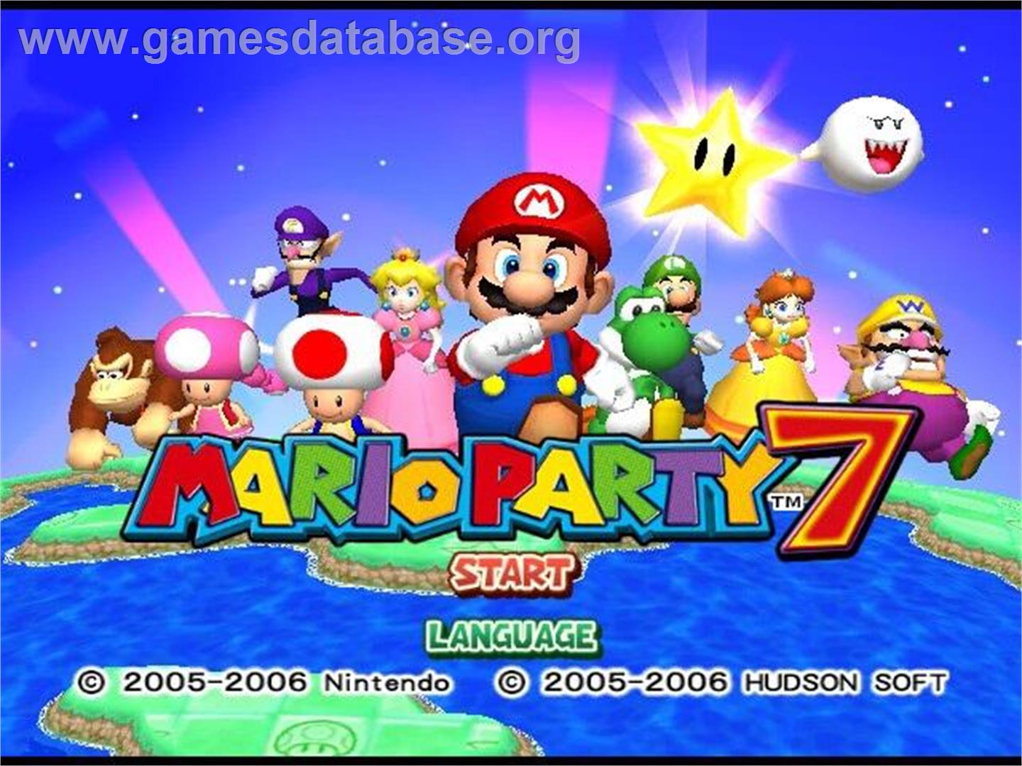 Mario Party 7 - Nintendo GameCube - Artwork - Title Screen