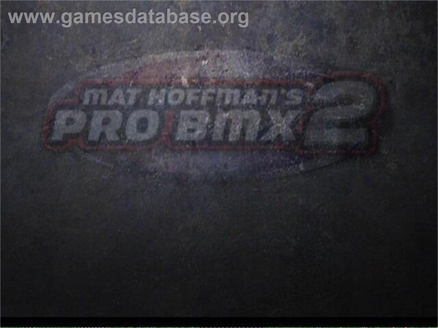 Mat Hoffman's Pro Bmx 2 - Nintendo GameCube - Artwork - Title Screen