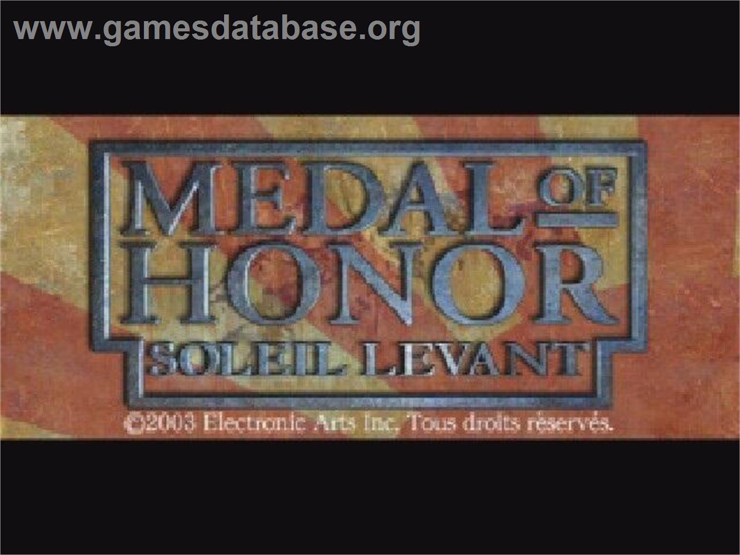 Medal of Honor: Rising Sun - Nintendo GameCube - Artwork - Title Screen