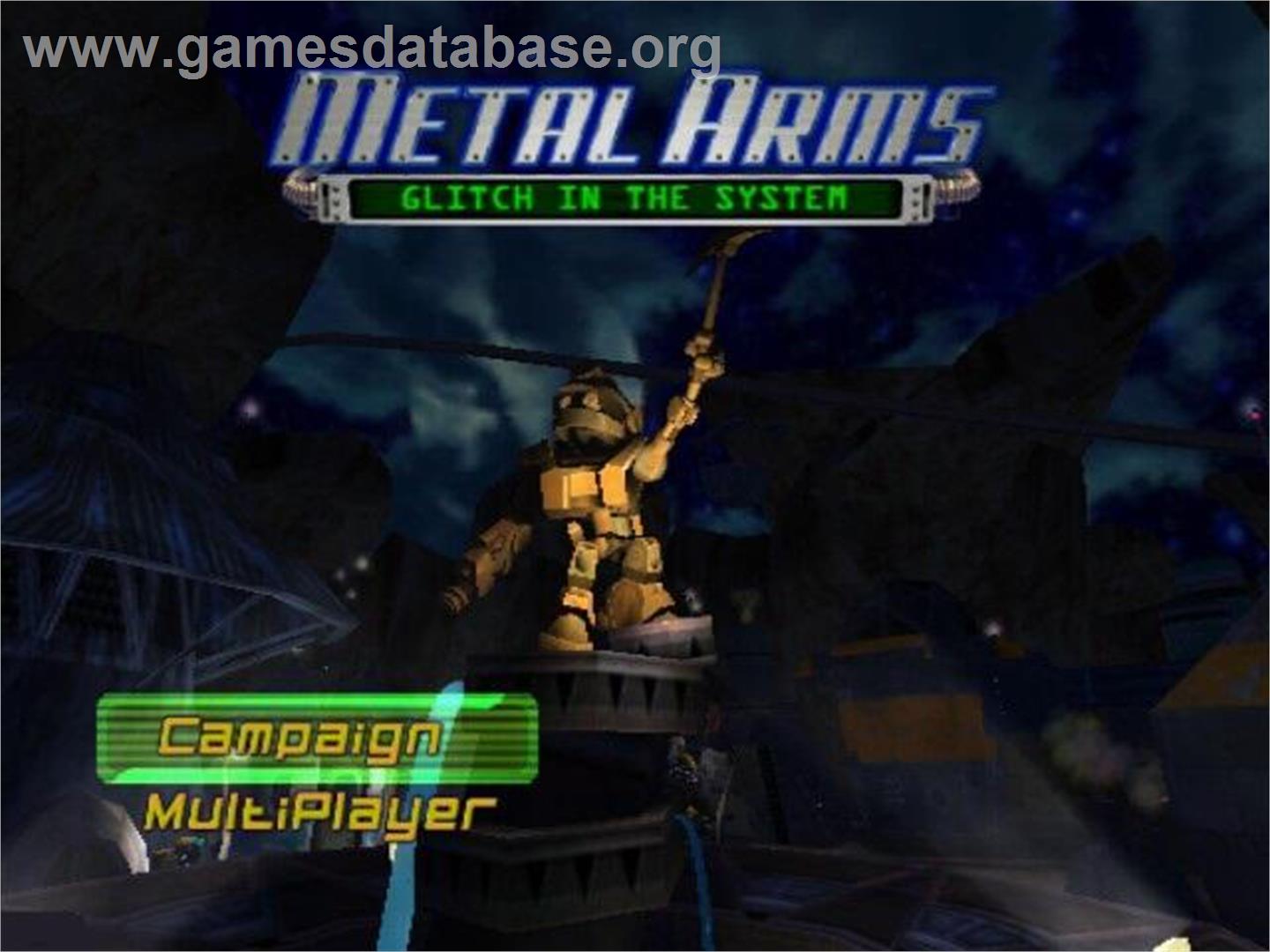 Metal Arms: Glitch in the System - Nintendo GameCube - Artwork - Title Screen