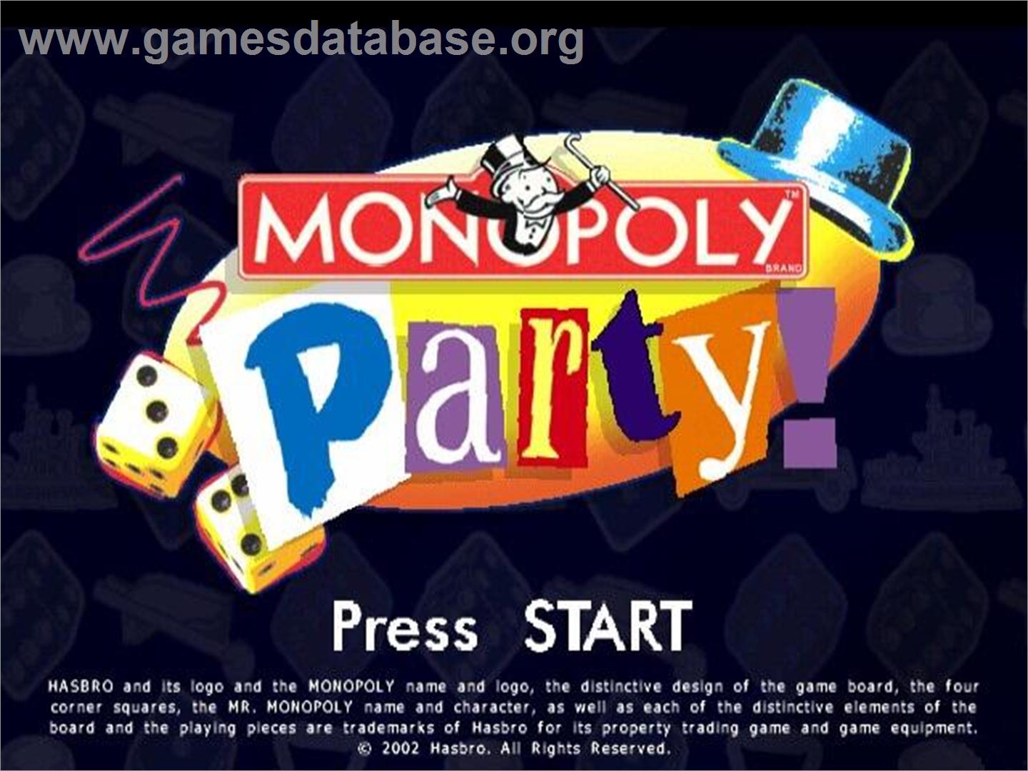 Monopoly Party - Nintendo GameCube - Artwork - Title Screen
