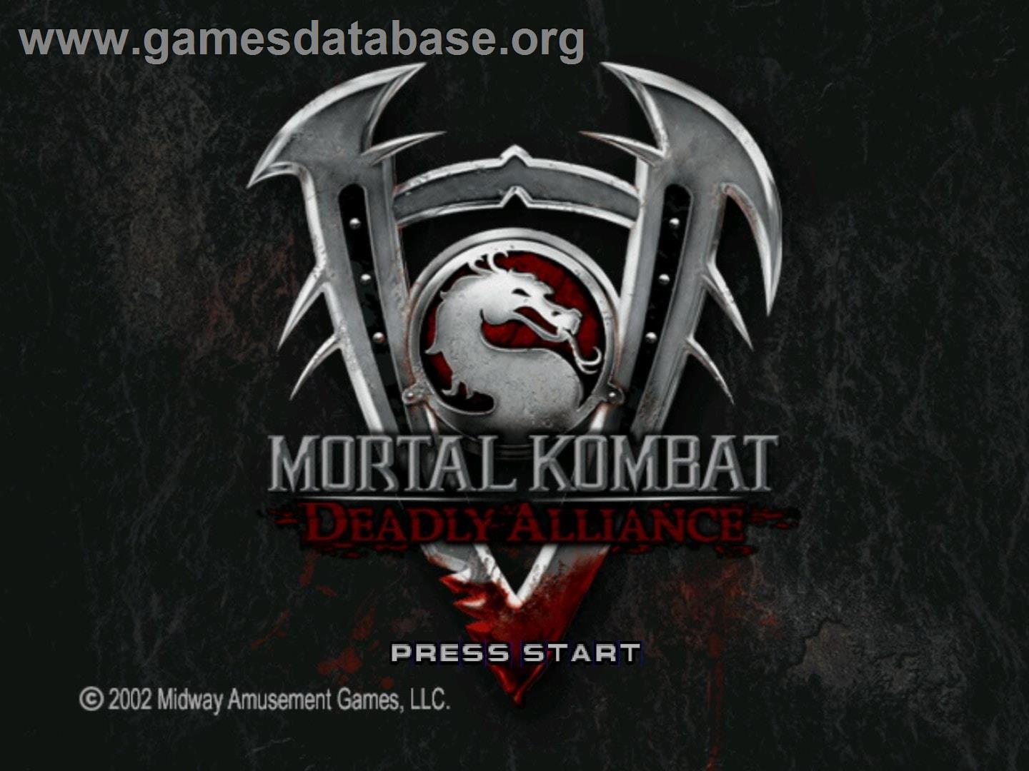 Mortal Kombat: Deadly Alliance - Nintendo GameCube - Artwork - Title Screen