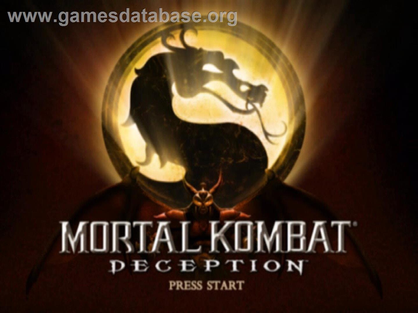 Mortal Kombat: Deception - Nintendo GameCube - Artwork - Title Screen