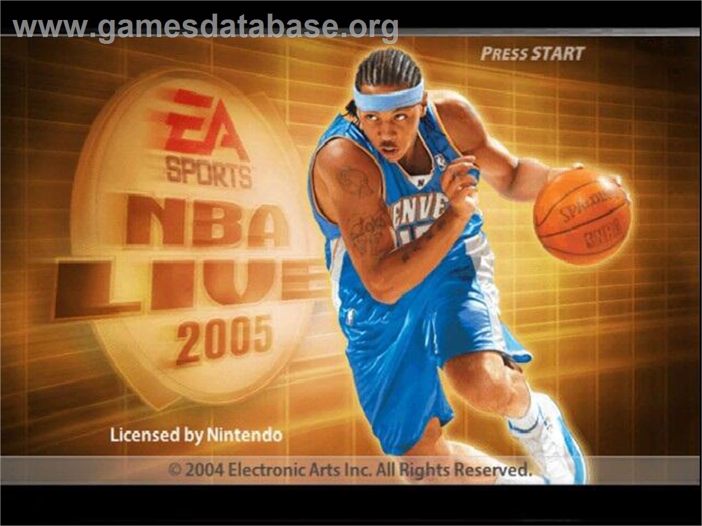 NBA Live 2005 - Nintendo GameCube - Artwork - Title Screen