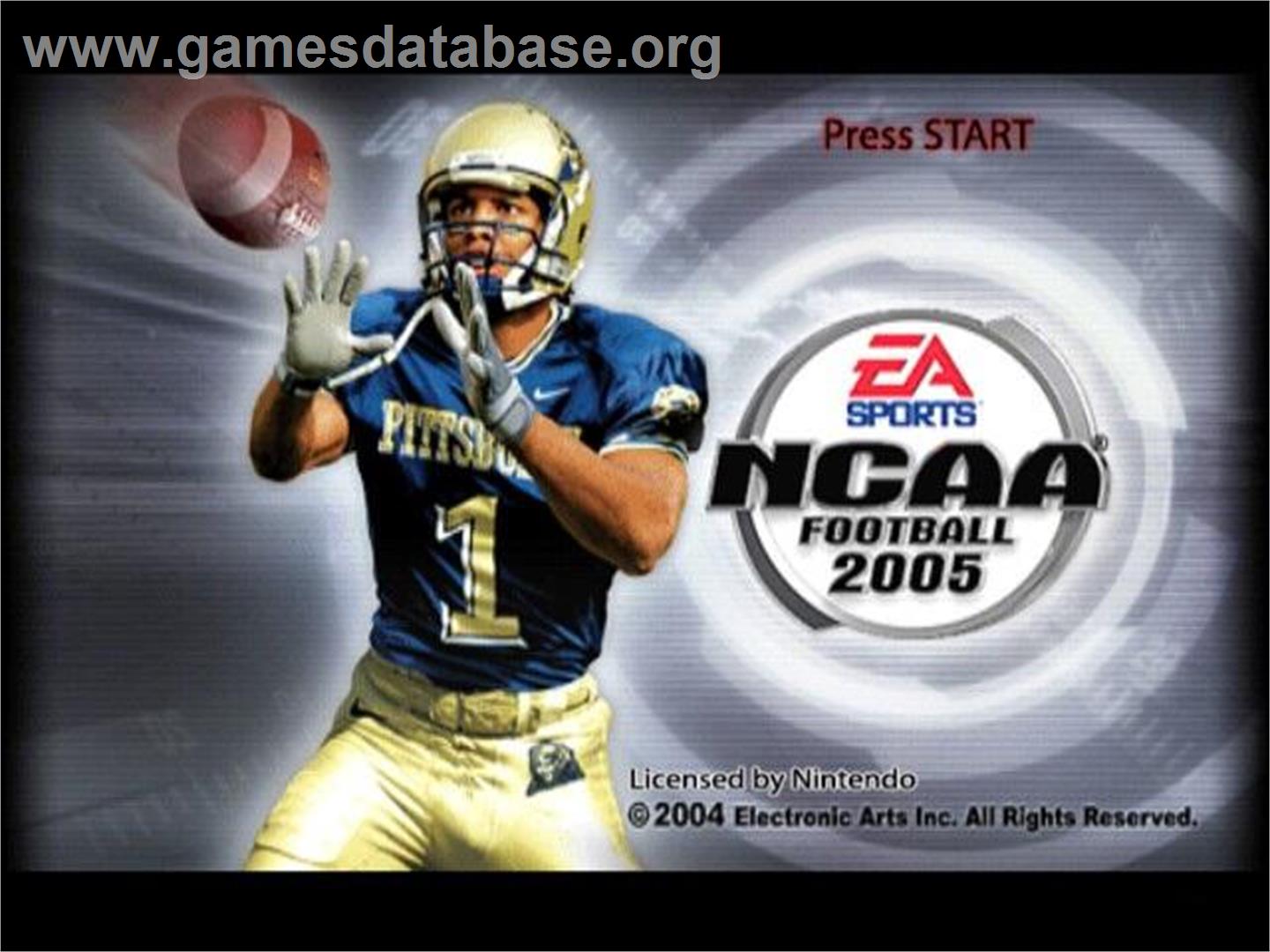 NCAA Football 2005 - Nintendo GameCube - Artwork - Title Screen