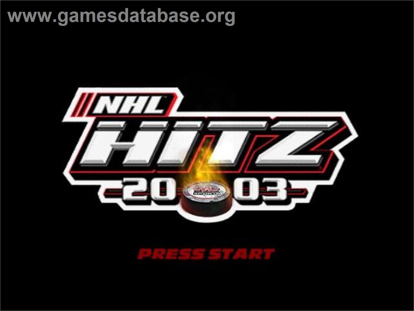NHL Hitz 20-03 - Nintendo GameCube - Artwork - Title Screen