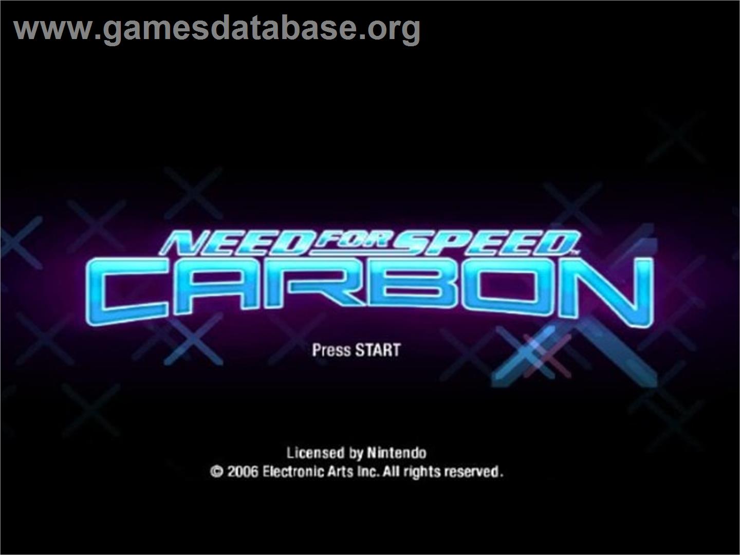 Need for Speed: Carbon - Nintendo GameCube - Artwork - Title Screen