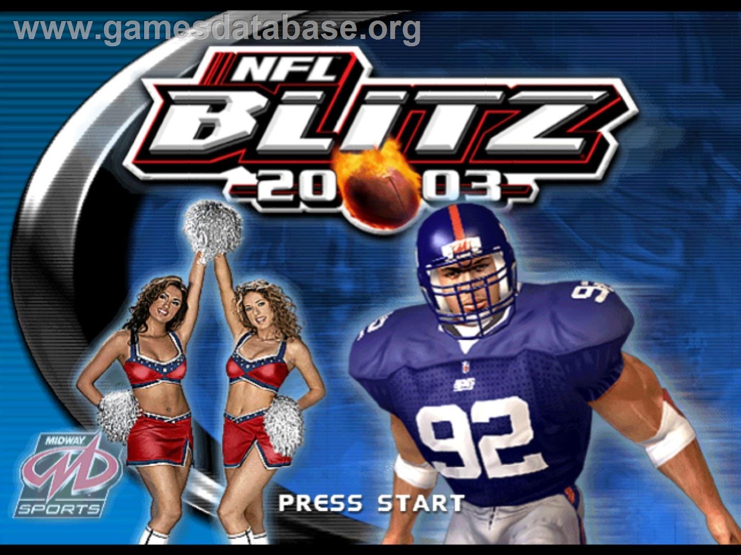 Nfl Blitz 2003 - Nintendo GameCube - Artwork - Title Screen