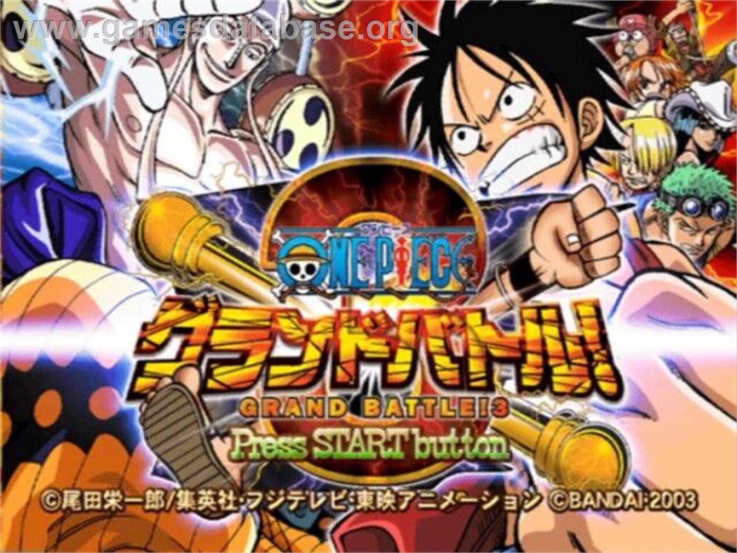 One Piece: Grand Battle - Nintendo GameCube - Artwork - Title Screen