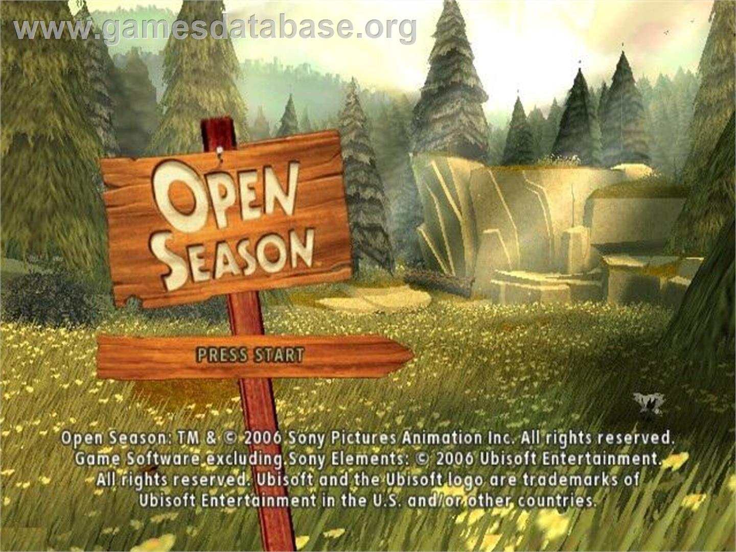 Open Season - Nintendo GameCube - Artwork - Title Screen