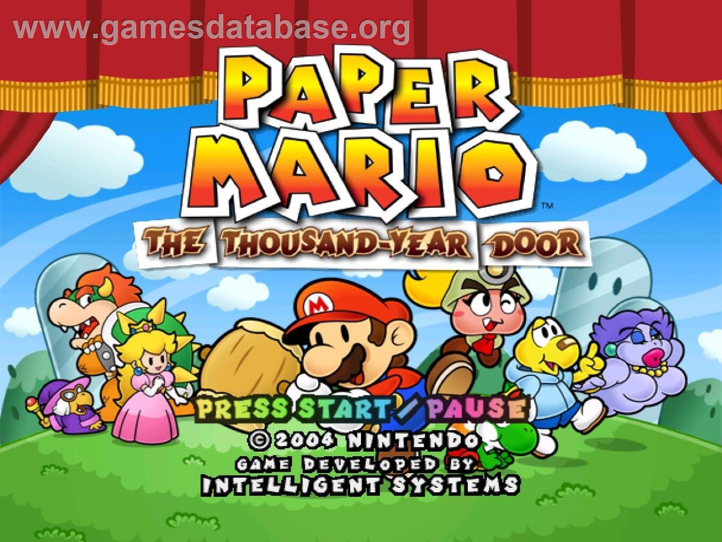 Paper Mario: The Thousand-Year Door - Nintendo GameCube - Artwork - Title Screen