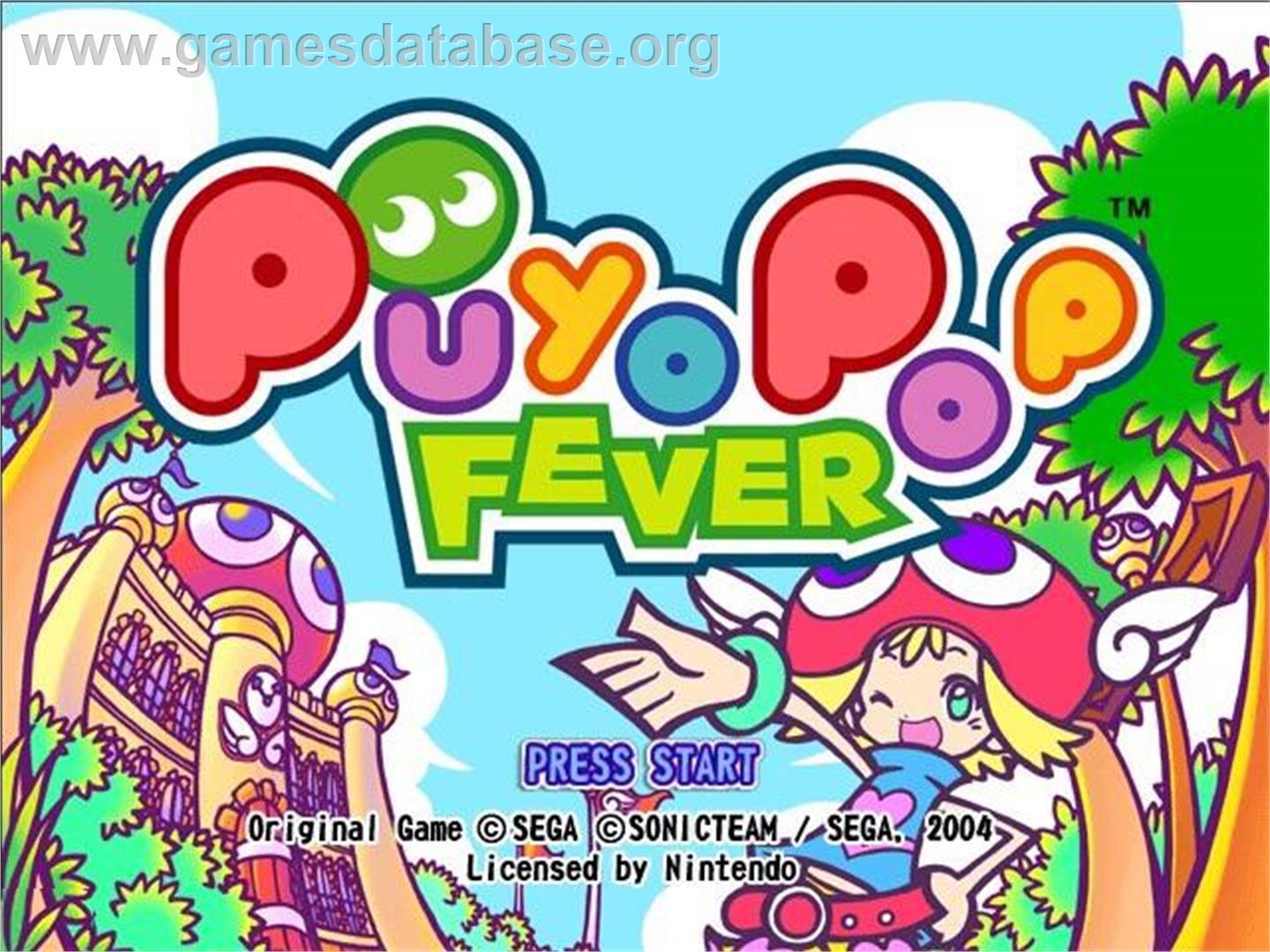 Puyo Pop Fever - Nintendo GameCube - Artwork - Title Screen