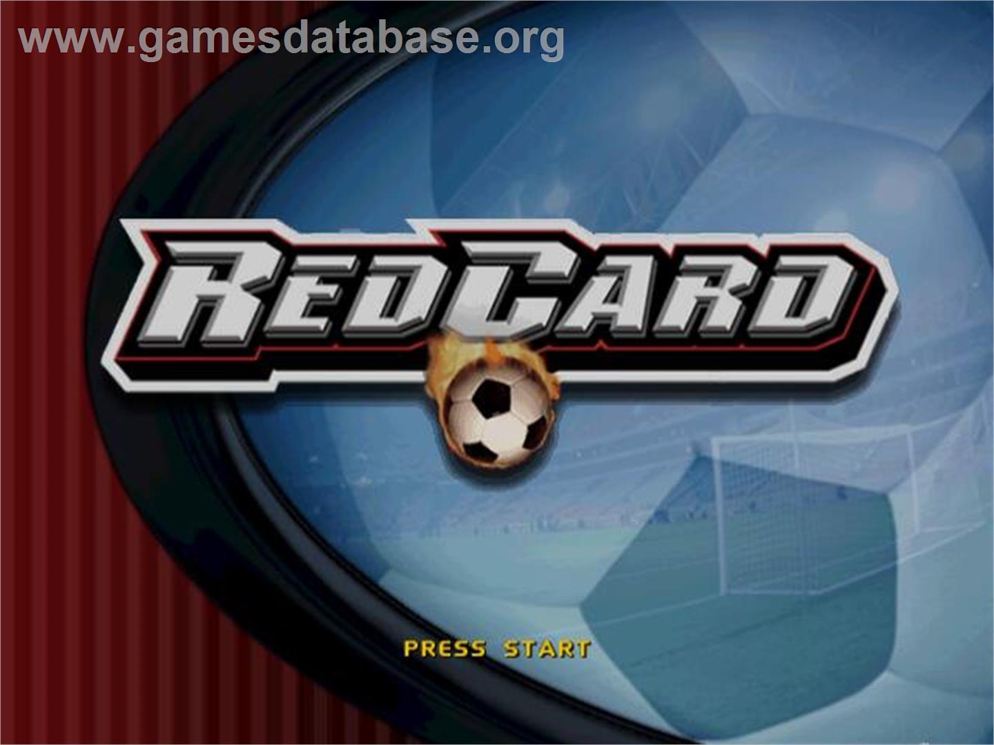 RedCard 20-03 - Nintendo GameCube - Artwork - Title Screen
