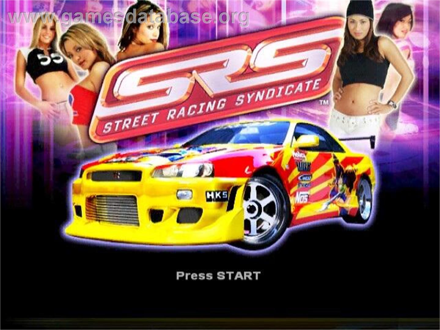 SRS: Street Racing Syndicate - Nintendo GameCube - Artwork - Title Screen