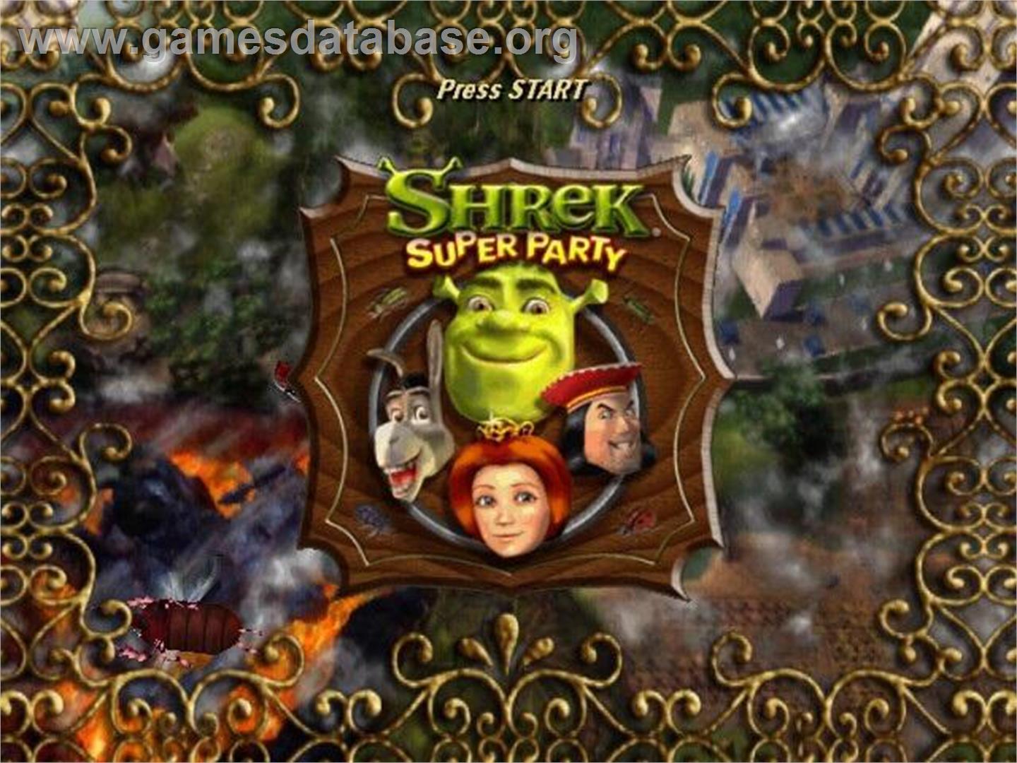 Shrek Super Party - Nintendo GameCube - Artwork - Title Screen