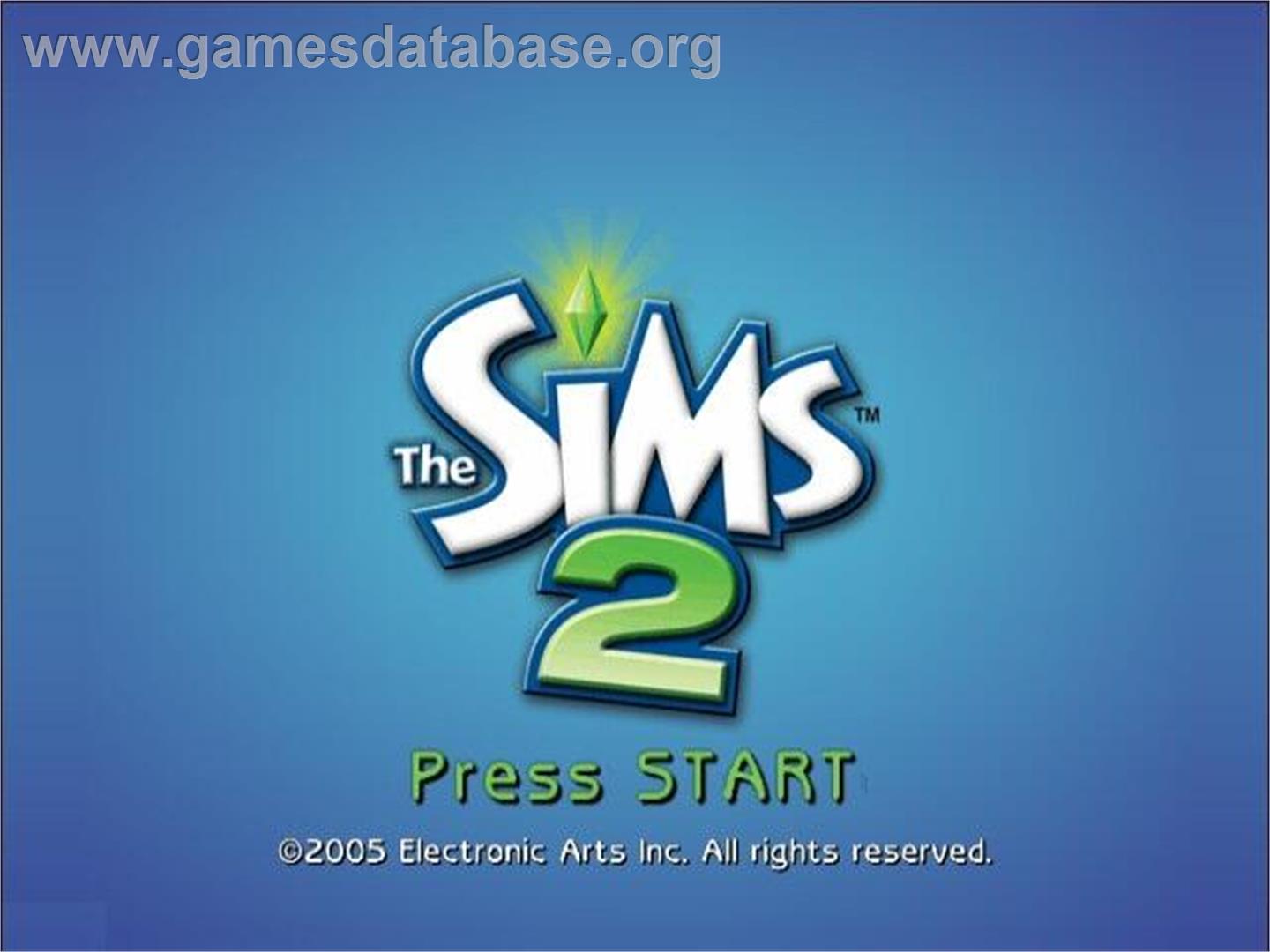 Sims 2, The - Nintendo GameCube - Artwork - Title Screen