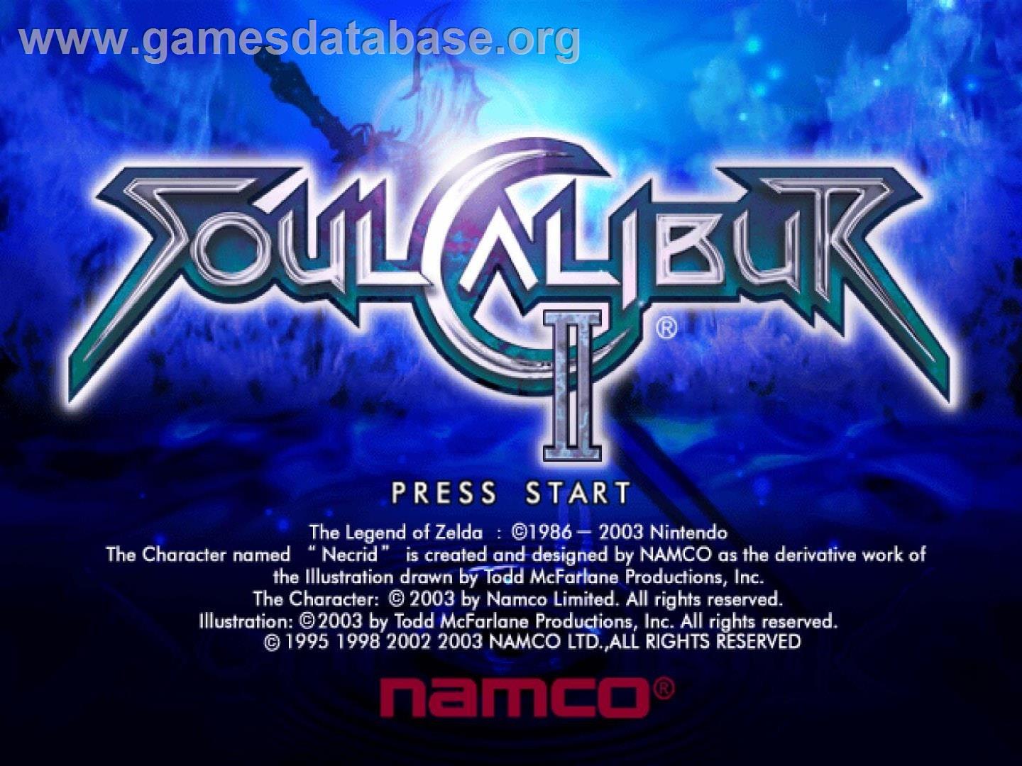 SoulCalibur 2 - Nintendo GameCube - Artwork - Title Screen