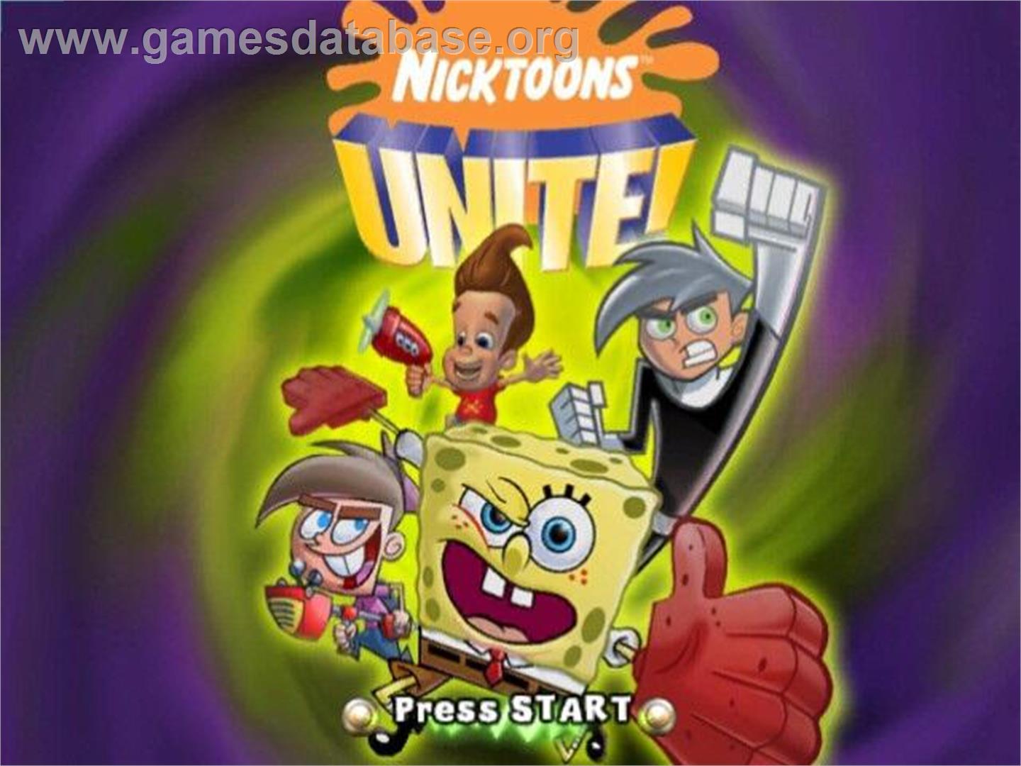 SpongeBob SquarePants and Friends - Unite! - Nintendo GameCube - Artwork - Title Screen